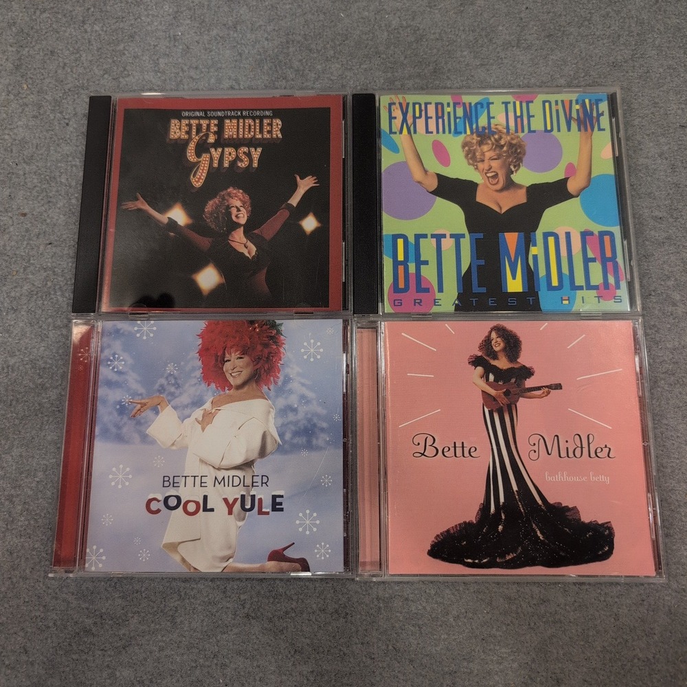 Bette Midler 4 CD Lot Gypsy Soundtrack Greatest Hits Bathhouse Betty Cool Yule - Picture 1 of 2